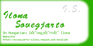ilona sovegjarto business card